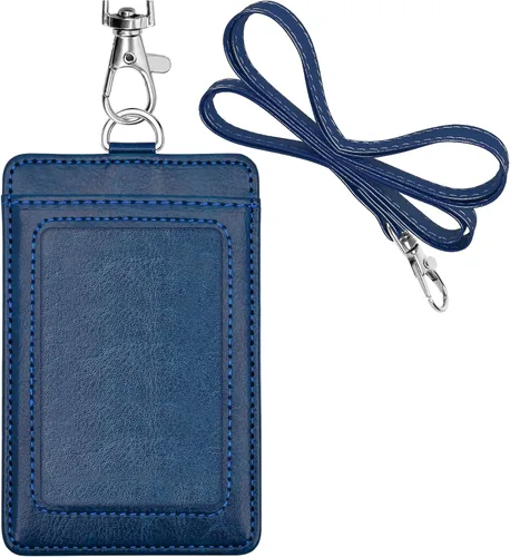 Miniatura 9 de Paquete de 2 soportes para tarjetas de identificación de piel sintética, soporte para tarjetas de identificación de Life-Mate con 1 ventana