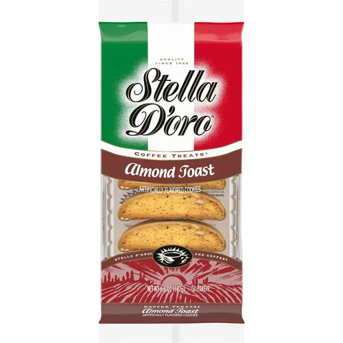 Stella D'oro Galletas crujientes de café tostado de almendra, 6.6 onzas (paquete de 12)