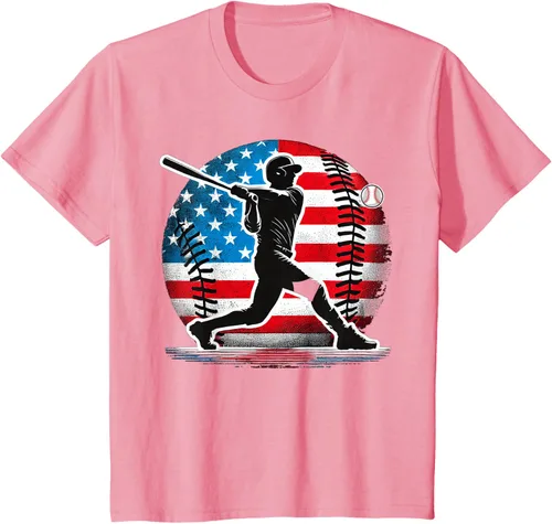 Miniatura 19 de Camiseta de jugador de béisbol estadounidense con bandera de Estados Unidos