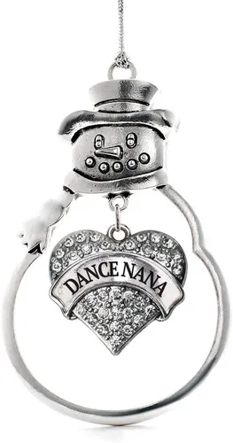 Miniatura 38 de Colgante de plata con diseño de Detroit con forma de corazón y muñeco de nieve con circonitas cúbicas