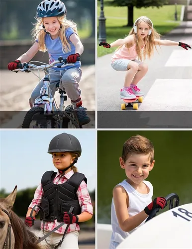 Miniatura 7 de Guantes deportivos para niños, guantes de ciclismo de dedo completo MTB para ciclismo, escalada, equitación, ciclismo, deportes al aire libre