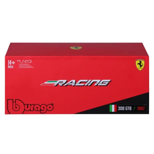 Miniatura 9 de Bburago Ferrari Racing 308 GTB (1982) Super Car - Escala 1:43 - Increíblemente detallada réplica de fundición a presión modelo coleccionable