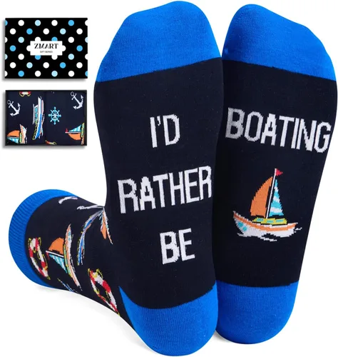 Zmart Funny Football Basketball Softball Volleyball Boating Gifts For Men Women, Unisex Novelty Sailing Rugby Socks