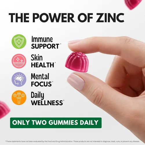 Miniatura 7 de Viteey - Gomitas de zinc para mujeres y hombres - 30 mg Suplemento de apoyo inmunológico, vegano, sin gelatina, sin OMG, 60