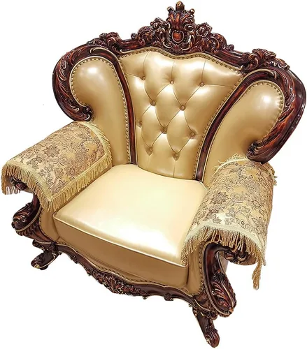 Miniatura 13 de Fundas de lujo para reposabrazos de sofá, fundas antideslizantes para reposabrazos de silla reclinable, fundas protectoras de cuero para Sbdb-café