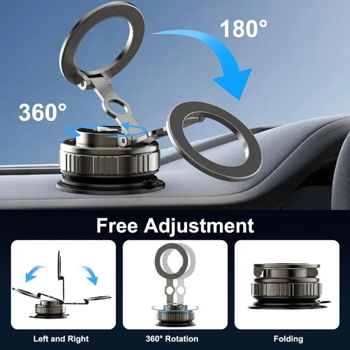 Miniatura 8 de Soportes magnéticos para teléfono para tu automóvil, [80 libras de succión más fuerte y 2400 gf magnético] Soporte de teléfono celular de automóvil