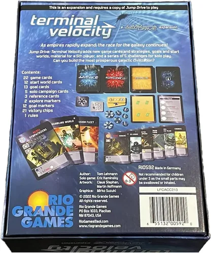 Miniatura 2 de Rio Grande Games Jump Drive Terminal Velocity - Expansión del juego de cartas para cinco jugadores con campañas en solitario
