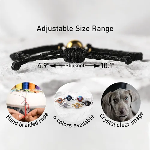 Miniatura 7 de EMIRISTIC Pulsera de fotos personalizada con imagen en el interior, hecha a mano, de tamaño libre, para niñas, niños, mujeres y hombres, para el día
