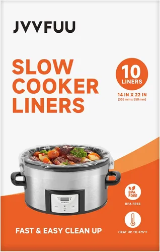Miniatura 2 de Forros para Olla de Cocción Lenta de 6-10 Cuartos, Bolsas de Cocina de Tamaño Extra Grande 14" x 22", Forros Desechables Ovalados Grandes para Olla