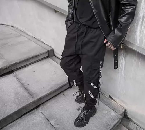 Miniatura 4 de DUDHUH Pantalones cargo para hombre Techwear Hip Hop Harem Pantalones Streetwear Fashion Tactical Track Jogger Pantalones