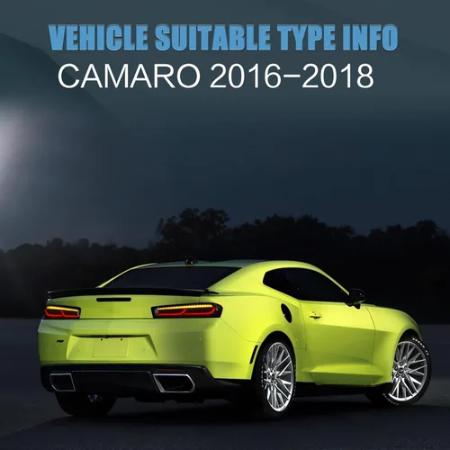 Miniatura 2 de VLAND Conjunto de luces traseras para Chevrolet Camaro 6ª generación 2016-2018 (LS, LT, RS, SS, ZL1), Plug-and-play, señal de giro amarilla, ahumada