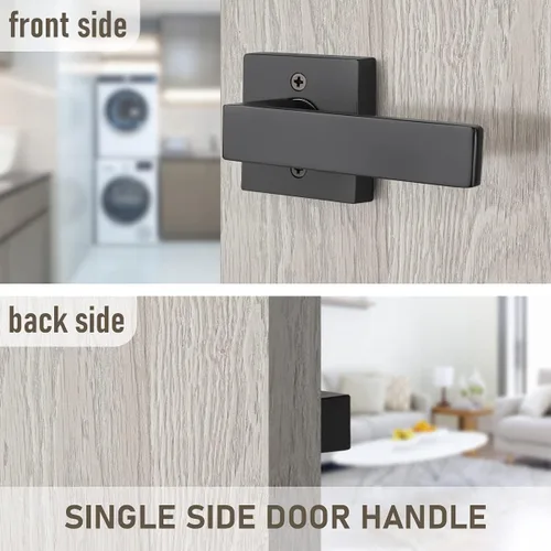 Miniatura 2 de KNOBWELL - Juego de cerradura con 1 picaporte resistente para puertas de una cara, ideal para puertas interiores reversibles, 0.93 libras