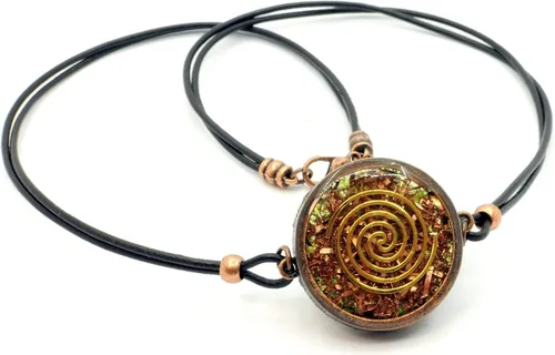 Miniatura 7 de Metatron's Cube Merkaba Orgone Pendant with Olivine Peridot