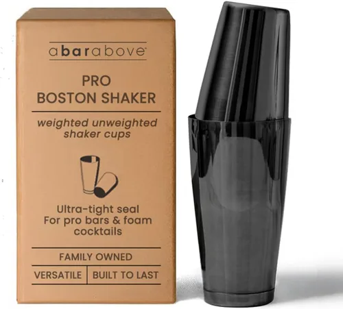 Miniatura 7 de A Bar Above Juego de Cocteleras Boston Profesionales de 18 oz con Peso y sin Peso de Acero Inoxidable, Juego de Coctelera para Cócteles
