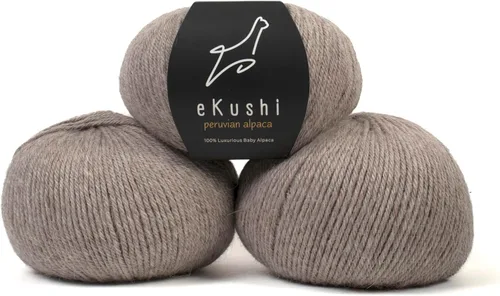 Miniatura 19 de 100% Hilo de Alpaca para Bebé para Tejer y Ganchillo - Juego de 3 Madejas de Hilo Premium DK - Ligero, Hipoalergénico y Térmico Hecho en Perú - N010