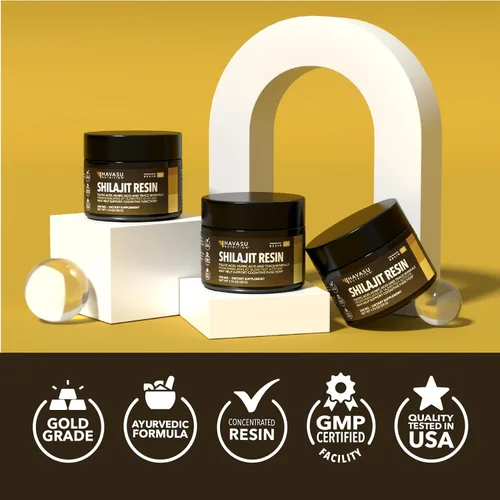 Miniatura 8 de Resina Shilajit del Himalaya con ácido fúlvico, ácido húmico y más de 80 oligominerales – 500 mg de Shilajit de grado dorado para hombres y mujeres
