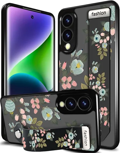 Miniatura 22 de Compatible para Samsung Galaxy S23 Funda Bonita con Correa Soporte Dedo Kickstand, Fundas de Silicona Geniales de Diseñador Funda Cover - Mariposa