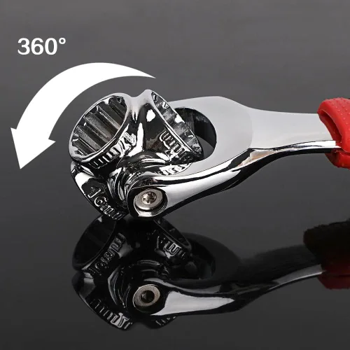 Miniatura 5 de Utoolmart Llave de vaso universal, herramienta multifunción con cabezal giratorio de 360 grados, herramienta de llave de 8 a 0.748 in