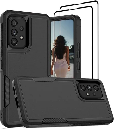 Miniatura 167 de Jeylly Compatible con Samsung Galaxy A22 5G Funda, Funda Samsung A22 5G con 2pcs protectores de pantalla de vidrio templado