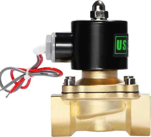 Miniatura 3 de U.S. Solid 1" Válvula electromagnética eléctrica de latón 24VAC Normalmente cerrado VITON aire no potable combustible del agua