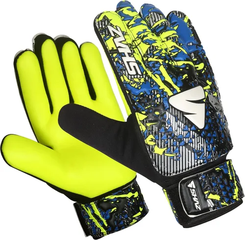 Shaz Guantes de portero de fútbol para niños y jóvenes, guantes de portero de fútbol Funky antideslizantes de 0.157 in con palma de látex con agarre