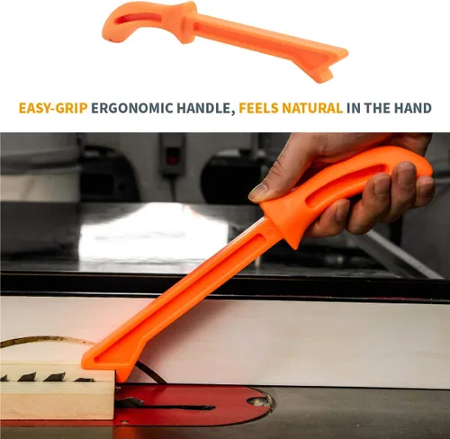 Miniatura 5 de POWERTEC Bloque de empuje y empujador para sierra de mesa, mesa de enrutador, sierra de cinta y ensambladora, asas ergonómicas, agarre máximo