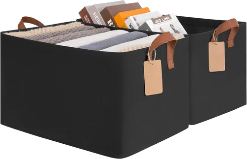 Miniatura 9 de CHICVITA - Contenedores de almacenamiento para estantes, contenedores de armario para organización, cestas de almacenamiento plegables para toallas