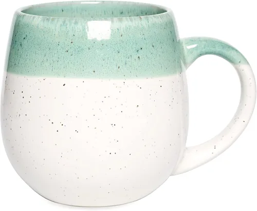 Miniatura 7 de Bosmarlin Taza de café grande de cerámica, 21 onzas, taza de té grande redonda, apta para lavavajillas y microondas, taza en forma de huevo, esmalte