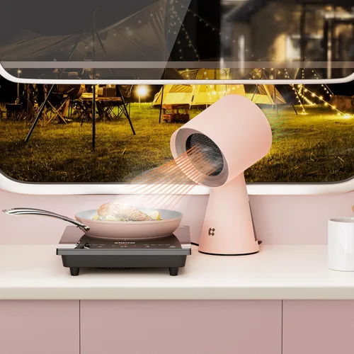 Miniatura 6 de CIARRA Campana extractora portátil, campana extractora de escritorio con ventilador de escape de 2 velocidades, filtro de aluminio desmontable, taza