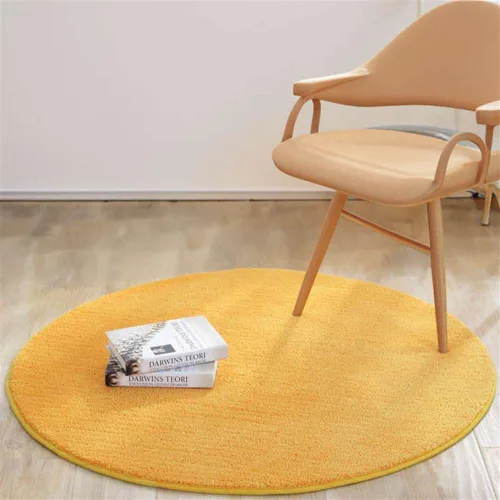 Miniatura 7 de Reyox Tapete de felpa suave para silla de oficina, tapete redondo antideslizante para oficina y hogar, alfombra absorbente para guardería