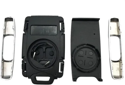 Miniatura 4 de 2 fundas de repuesto para llavero de entrada sin llave para Chevrolet Chevy Silverado Colorado/GMC Sierra Canyon 2014 2015 2016 2017 (plateado)