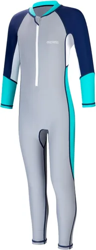 COPOZZ Kids Diving Skin,Boys Toddlers 0.5mm Thin Shorty Wetsuit Rash Guard, Front Zipper UPF50+ Swimsuits for Diving