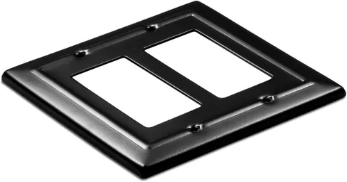 Miniatura 6 de Monarch Abode Placa de Pared Basculante de 2 Segmentos, Placa de Pared de Metal Decorativa Arquitectónica para Interruptor, Placa Decorativa de Mate