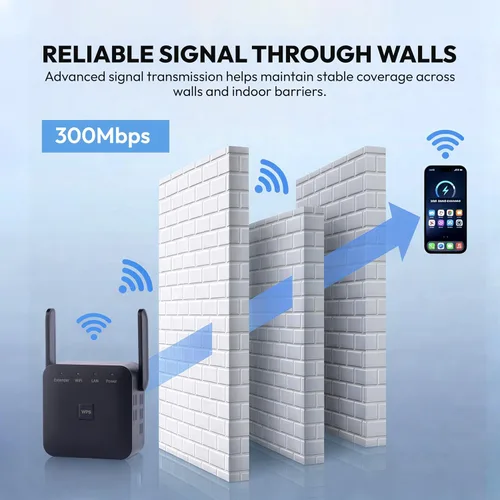 Miniatura 7 de Amplificador de señal WiFi más rápido 2026 cubre 10000 pies cuadrados y 80 dispositivos 2.4 GHz repetidor WiFi de alta velocidad con puerto Ethernet