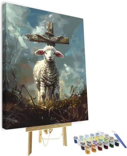 Miniatura 10 de Kit de pintura por números de playa con rocas para adultos, Moonbend DIY Kit de pintura al óleo, lienzo nocturno, pigmento acrílico, pintura