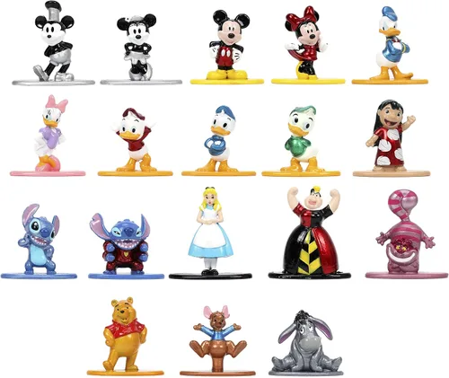 Jada Toys Disney 1.65" 18-Pack Serie 1 - Figuras coleccionables de metal fundido a presión, juguetes para niños y adultos (33201)