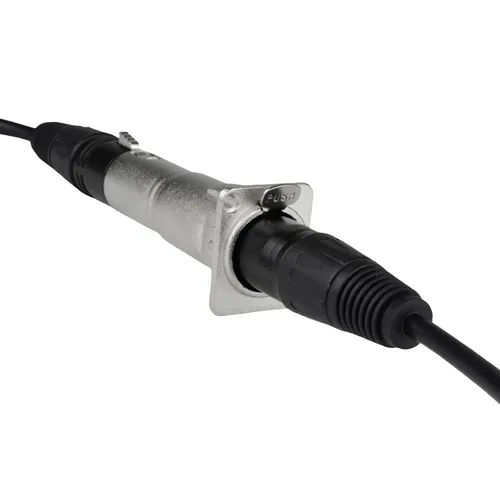 Miniatura 3 de Conector XLR hembra a macho de 3 pines para montaje en panel, acoplador adaptador de micrófono duradero con toma de montaje de alimentación, ideal