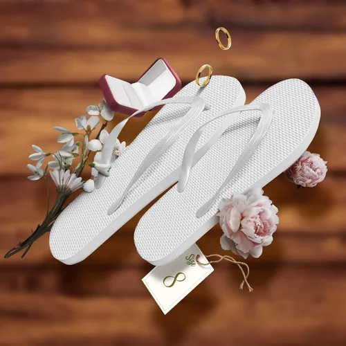Miniatura 7 de Orca Chanclas a granel para invitados de boda Paquete de 52 sandalias de boda al por mayor