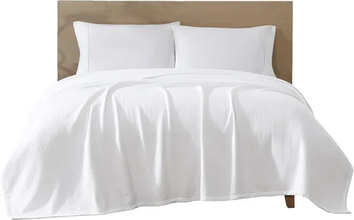 Miniatura 8 de Beatrice Home Fashions Manta Certificada GOTS de Algodón Orgánico 100 % de Peso Medio, Manta Suave y Acogedora para Cama, Sofá, Sofá Cama, Silla