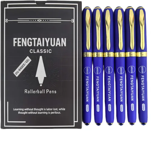 Miniatura 12 de Fengtaiyuan 10P18Pro, bolígrafos de tinta de gel, tinta negra, punta gruesa de 0.039 pulgadas, bolígrafos de escritura, suaves, paquete de 18