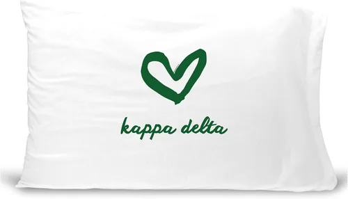 Miniatura 23 de sockprints Funda de almohada Alpha Chi Omega - Nombre de la hermandad con diseño de corazón. Funda de almohada 100% algodón tamaño estándar 20 x 30