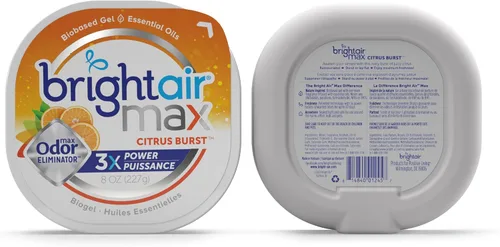 Miniatura 3 de Bright Air Max - Gel eliminador de olores, ambientador de base biológica, libre de crueldad, aroma cítrico explosivo, 8 onzas cada uno, paquete de 6