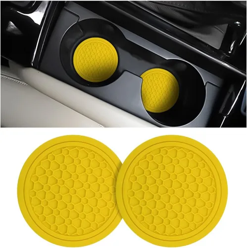 Miniatura 27 de Mandark 2 piezas posavasos para portavasos de automóvil, almohadillas antideslizantes de 2.75 pulgadas para insertar en portabotellas de agua