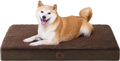 Miniatura 85 de EHEYCIGA Cama ortopédica de espuma para perros grandes, 35 pulgadas de largo x 23 pulgadas de ancho x 3.5 pulgadas de alto, gris claro
