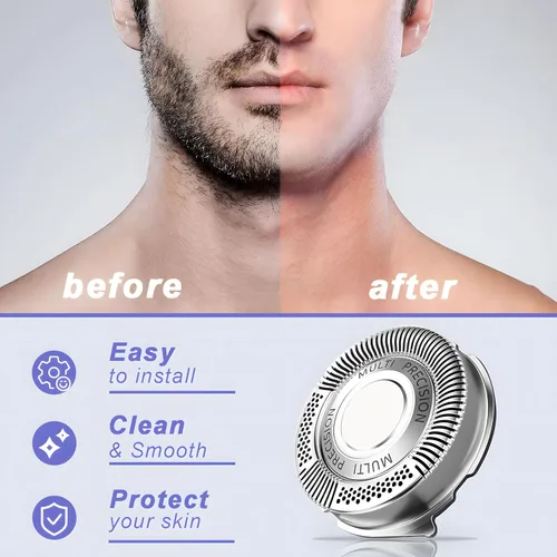 Miniatura 6 de SH50 - Cabezales de repuesto compatibles con afeitadoras eléctricas Philips Norelco Series 5000, cabezal de corte de afeitar serie 5000 (S5xxx)