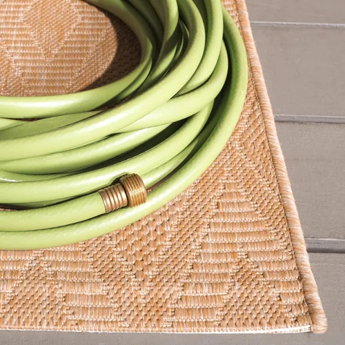 Miniatura 3 de SAFAVIEH Alfombra lavable para exteriores, colección Patio de 2.3 x 18 pies, natural y natural, no desprende pelusa y fácil de limpiar, ideal