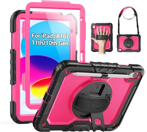 Miniatura 15 de SEYMAC Funda para iPad Air de 5ª/4ª generación de 10.9 pulgadas, Funda Protectora de Cuerpo Completo Resistente a Golpes con Protector de Pantalla