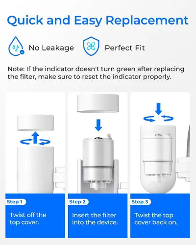 Miniatura 7 de Waterdrop C08B Filtro de agua para grifo, compatible con todos los sistemas de filtración de grifos PUR® PLUS, repuesto RF-3375®, certificado NSF