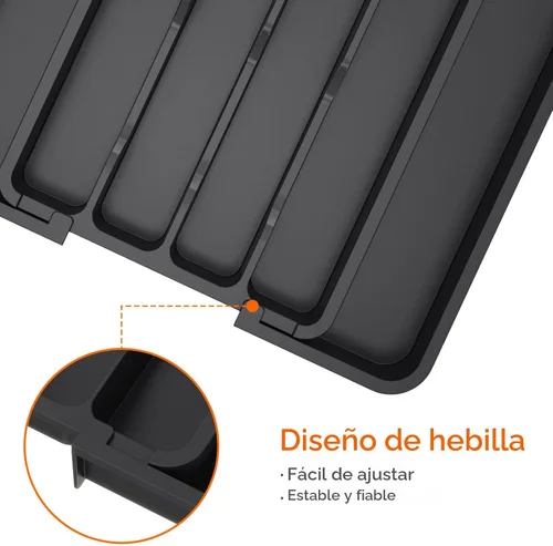 Miniatura 5 de Lifewit Organizador de cajones de cubiertos, bandeja expandible para utensilios de cocina, soporte para vajilla y cubiertos libre de BPA
