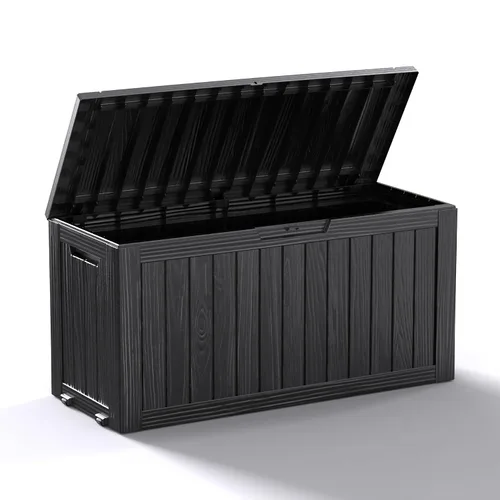 Miniatura 52 de ROJIK - Caja de almacenamiento para exteriores, impermeable, para patio y piscina, herramientas de jardín y cojines, banco con tapa con cerradura